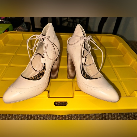 Beige Type Z Lace Up Heels - Picture 10 of 14